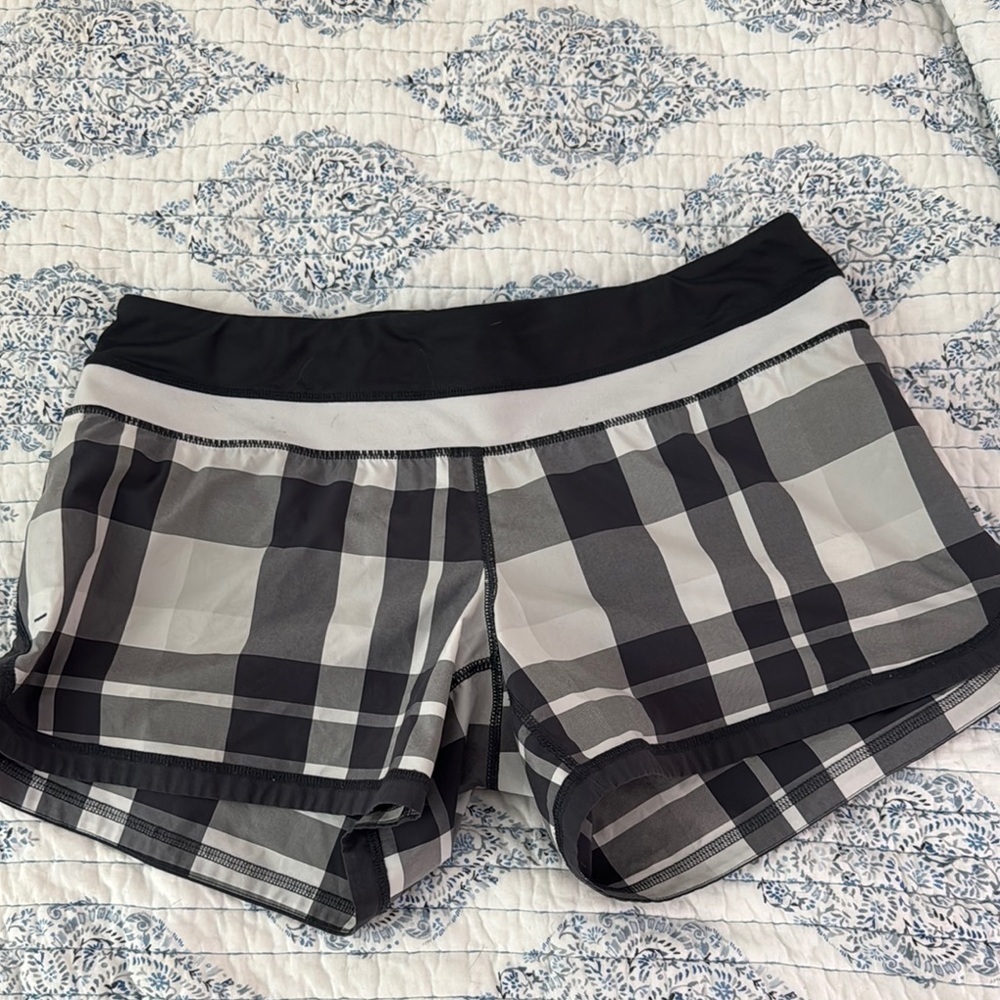 lululemon athletica Black and Gray Athletic Shorts